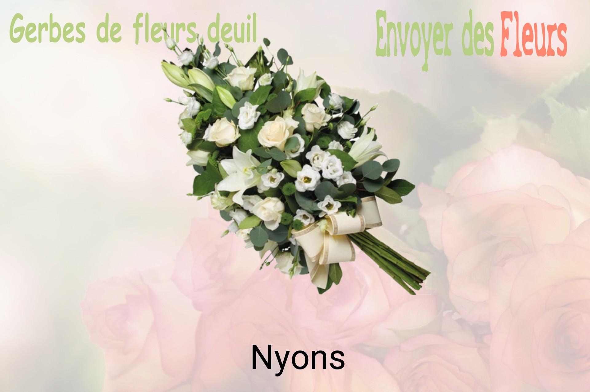 Gerbe de fleurs de deuil livrée à Nyons